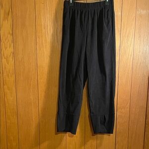 Black corduroy capri pants